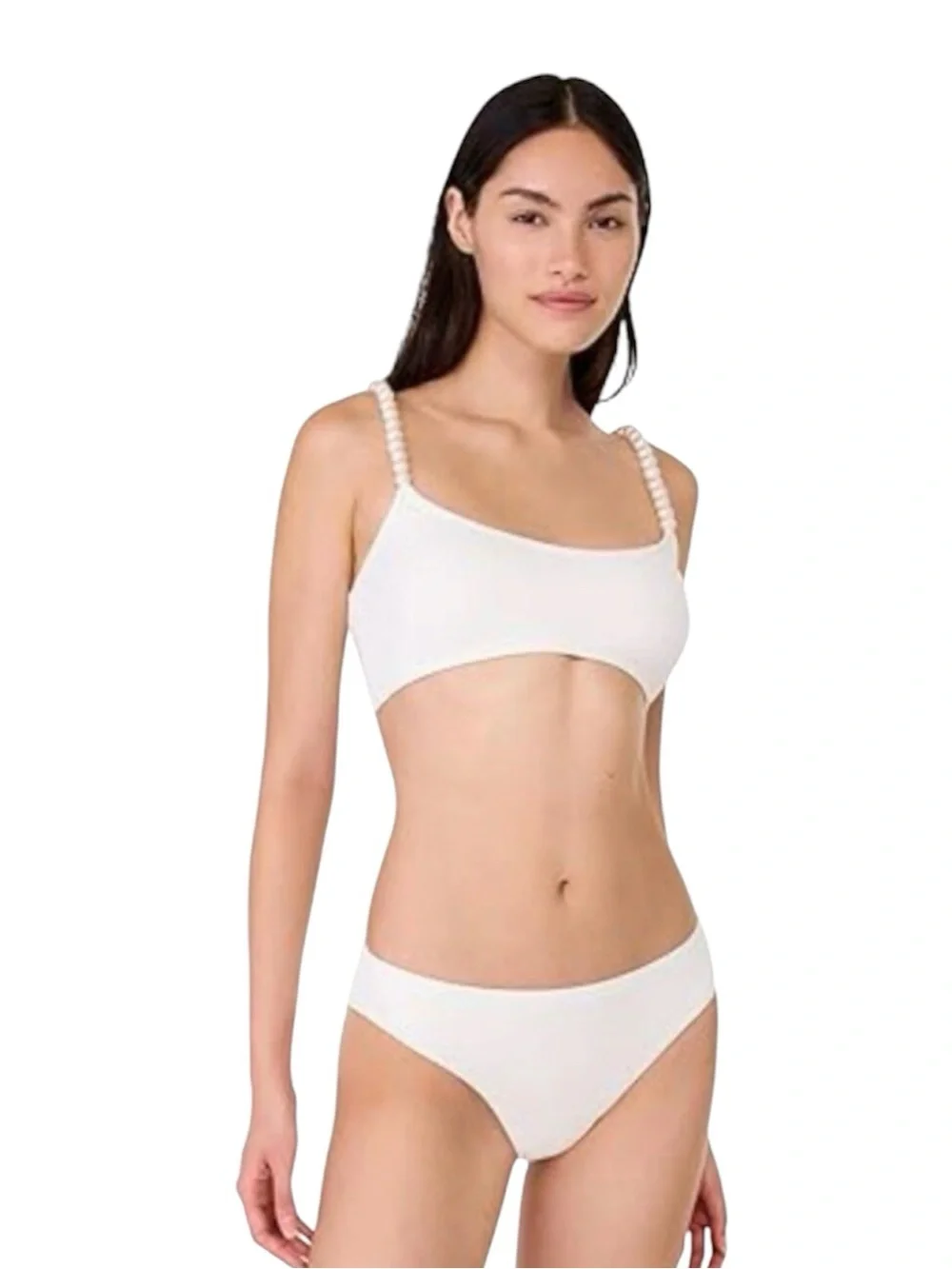 Kate Spade Pearl Strap Bikini Top - String Of Pearls Cream Size Medium